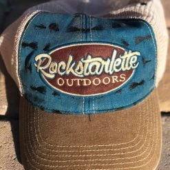 Ice Strong Outdoors Fly Fishing Rockstarlette Outdoors Logo Mesh Back Hat