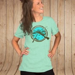 Fancy-Ladies Only! Rockstarlette Hunting & Fishing Logo Loose Fit T Shirt, Heather Orange Or Heather Mint 14 Fancy-Ladies Only! Rockstarlette Hunting & Fishing Logo Loose Fit T Shirt, Heather Orange Or Heather Mint