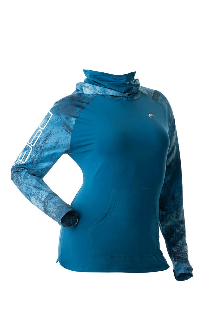 DSG Nora Realtree Fishing® Pattern Hooded Fishing Shirt - UPF 50+ - Salmon, Navy Or Aqua 16 DSG Nora Realtree Fishing® Pattern Hooded Fishing Shirt - UPF 50+ - Salmon, Navy Or Aqua