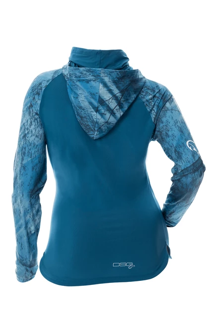 DSG Nora Realtree Fishing® Pattern Hooded Fishing Shirt - UPF 50+ - Salmon, Navy Or Aqua 4 DSG Nora Realtree Fishing® Pattern Hooded Fishing Shirt - UPF 50+ - Salmon, Navy Or Aqua