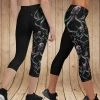 Fancy-Ladies Only! Rockstarlette Octopus Logo CAPRI Leggings, Black Or Hot Pink