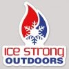 Ice Strong Outdoors Patriotic Die Cut Sticker 5" Swag