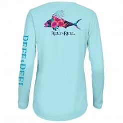 Reef & Reel Women's Roosterfish Performance LS Shirt Fancy-Ladies Only!