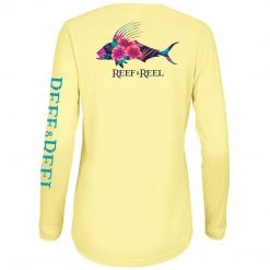 Reef & Reel Women's Roosterfish Performance LS Shirt Fancy-Ladies Only!