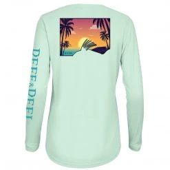 Fancy-Ladies Only! Reef & Reel Women's Sunset Rooster Performance LS Shirt