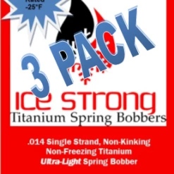 Ice Strong Titanium Spring Bobber 3-Pack ULTRA-LIGHT