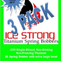 Ice Strong Titanium Spring Bobber 3-Pack XL
