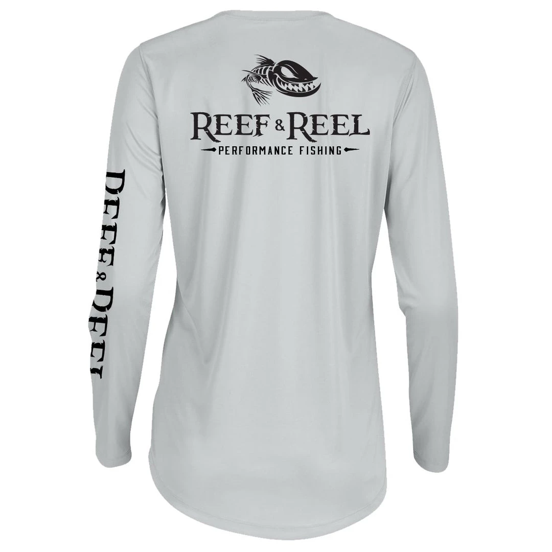 Reef & Reel Women's Floating Fish Back Women's Performance LS Shirt 3 Reef & Reel Women's Floating Fish Back Women's Performance LS Shirt