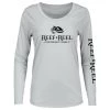 Reef & Reel Women's Floating Fish Big Logo Performance LS Shirt Fancy-Ladies Only! 2 Reef & Reel Women's Floating Fish Big Logo Performance LS Shirt Fancy-Ladies Only!