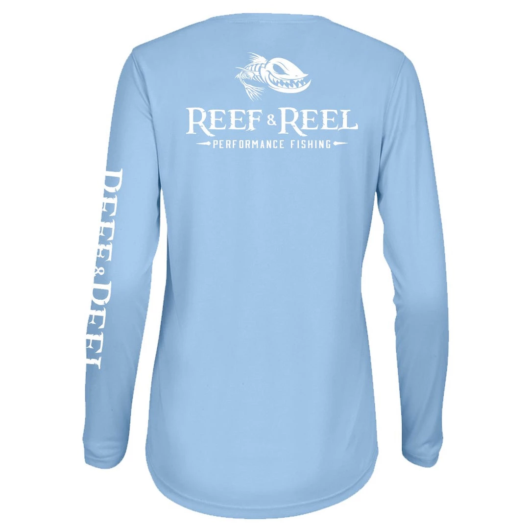 Reef & Reel Women's Floating Fish Back Women's Performance LS Shirt 8 Reef & Reel Women's Floating Fish Back Women's Performance LS Shirt