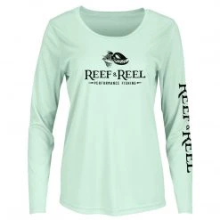 Reef & Reel Women's Floating Fish Big Logo Performance LS Shirt Fancy-Ladies Only! 39 Reef & Reel Women's Floating Fish Big Logo Performance LS Shirt Fancy-Ladies Only!