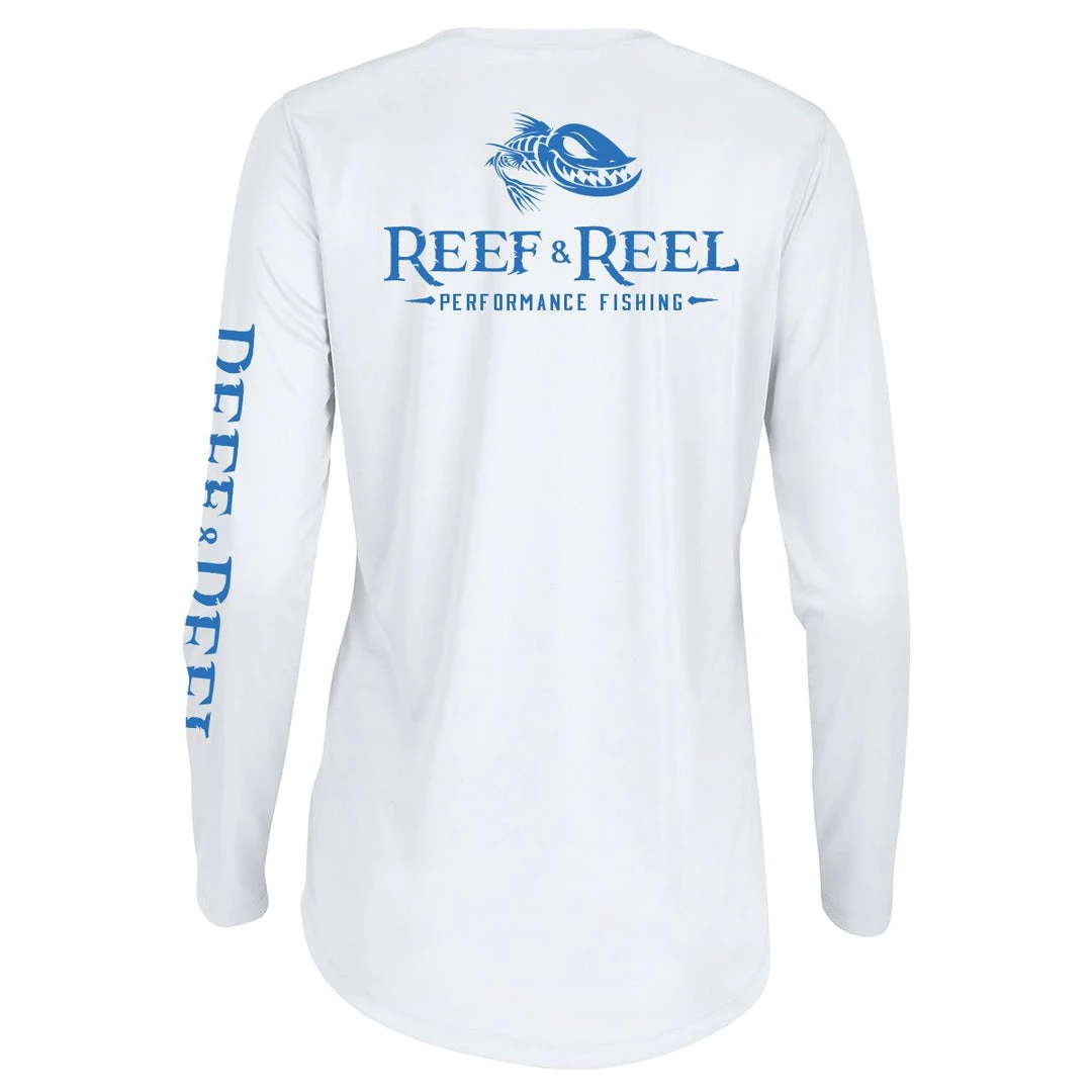 Reef & Reel Women's Floating Fish Back Women's Performance LS Shirt 14 Reef & Reel Women's Floating Fish Back Women's Performance LS Shirt