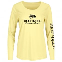 Reef & Reel Women's Floating Fish Big Logo Performance LS Shirt Fancy-Ladies Only! 25 Reef & Reel Women's Floating Fish Big Logo Performance LS Shirt Fancy-Ladies Only!