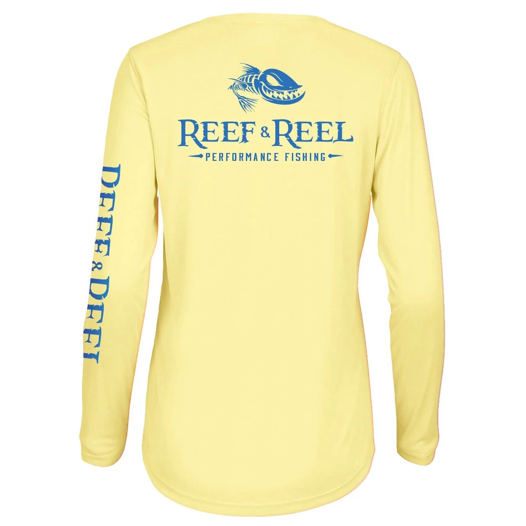 Reef & Reel Women's Floating Fish Back Women's Performance LS Shirt 13 Reef & Reel Women's Floating Fish Back Women's Performance LS Shirt